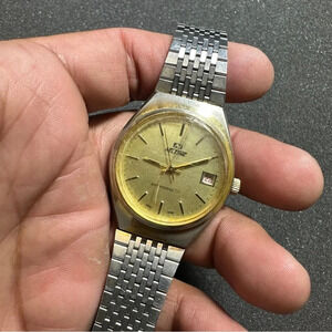 Vintage Nelsonic Wrist Watch Mechanical Wind Up Working Cracked Glass NM108 012